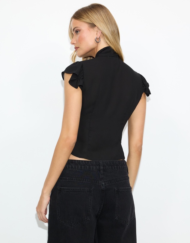 Dazie - Cypress Keyhole Scarf Blouse