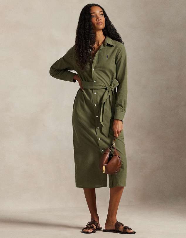 Polo Ralph Lauren - Cotton-Linen Belted Shirt Dress