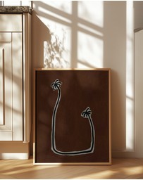 Olive et Oriel - Soul Bound - Brown by Shatha Al Dafai Art Print