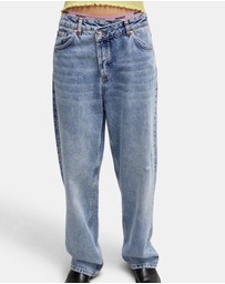 HUGO - Relaxed-Fit Quartz Blue Denim Jeans