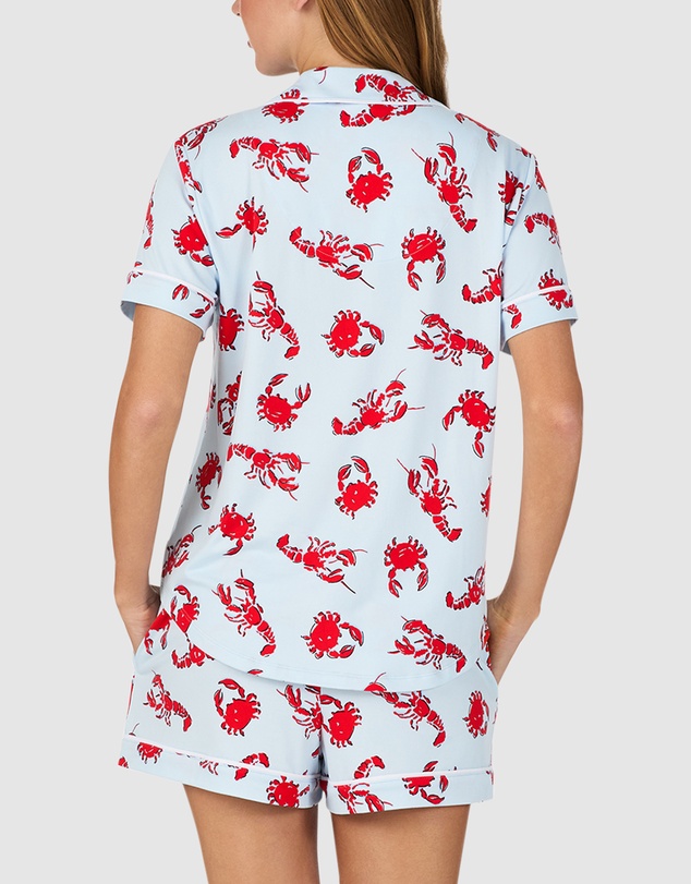 Kate Spade - Printed Jersey Button Up Short Sleeve Short Pyjama Set