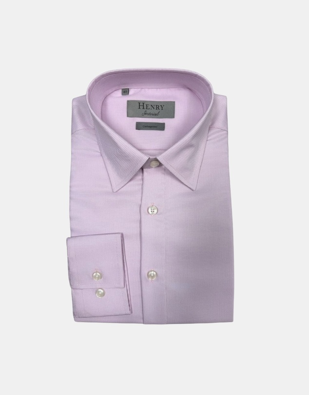 Henry Bucks - HENRY SARTORIAL Cotton Shirt PINK