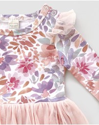 WITH LOVE FOR KIDS - Tulle Flutter Long Sleeve Tutu Onesie - Babies