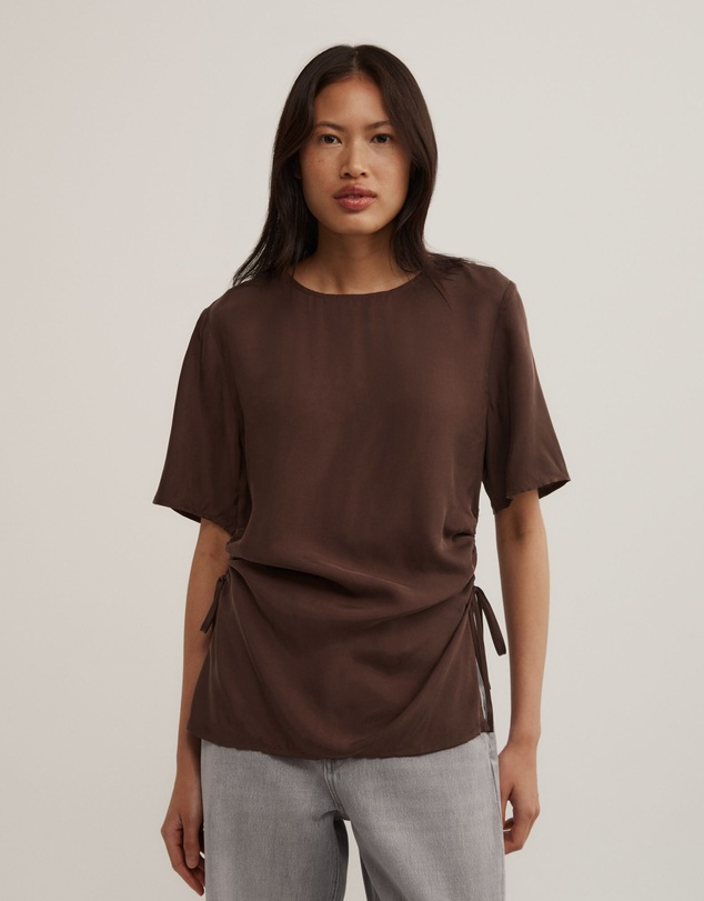 Witchery - Ruched Woven T-shirt