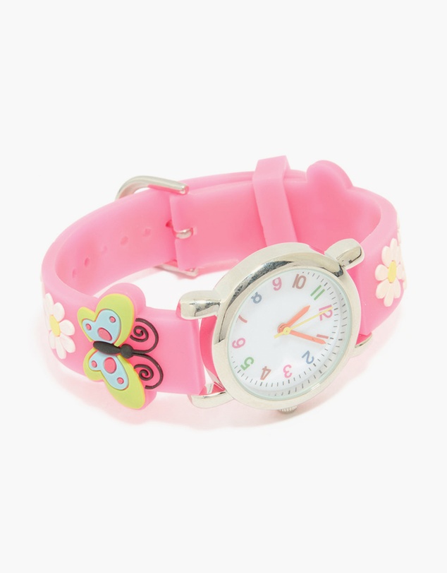 Lovisa - Kids Pink Butterfly & Daisy Watch