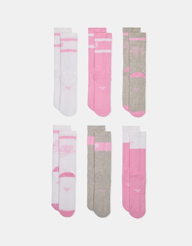 Nike - 6-Pack Cushioned Crew Socks - Teens