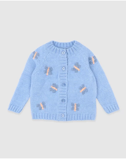 Bebe by Minihaha - Wild Garden Hand Emb. Cardigan 3-7 Yrs