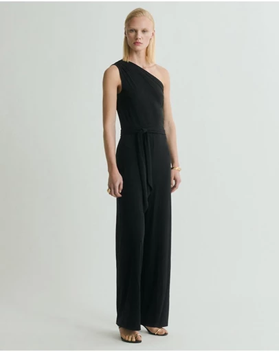 M.N.G - Flamingo Asymmetric Belt Jumpsuit