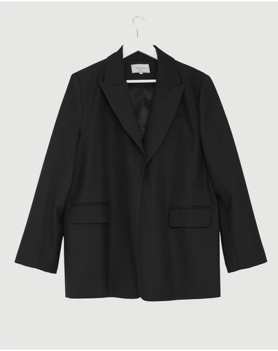 Revibe - Repaired Minima Esenciales Talia Wool Belted Blazer - AU 12