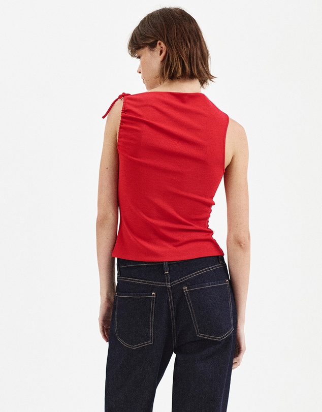 M.N.G - Asymmetric Ruched Top