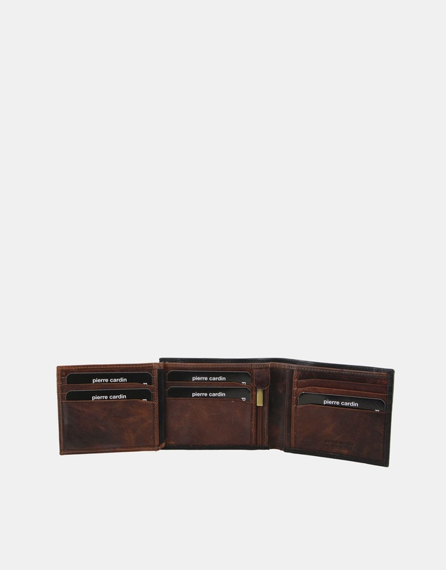 Pierre Cardin - Pierre Cardin Italian Leather Two Tone Tri-Fold Men's Wallet
