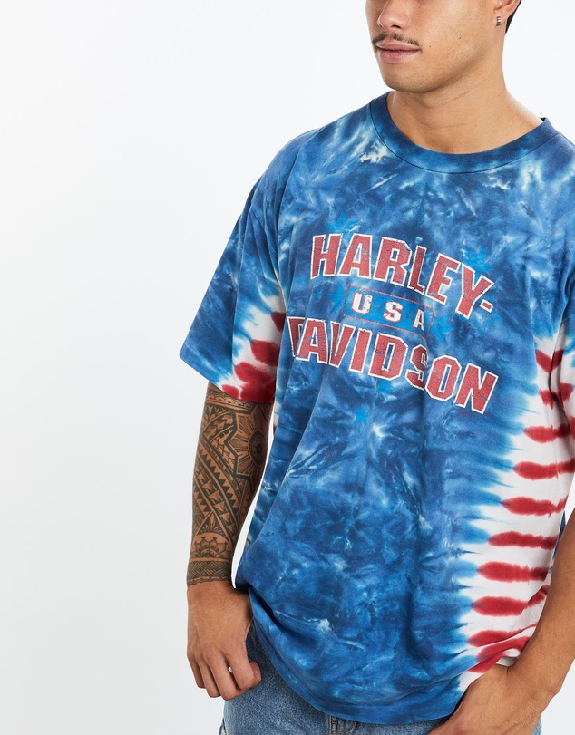 Vintage by The Real Deal - Pre Loved - Vintage 90s Harley Davidson Tie Dye Tee