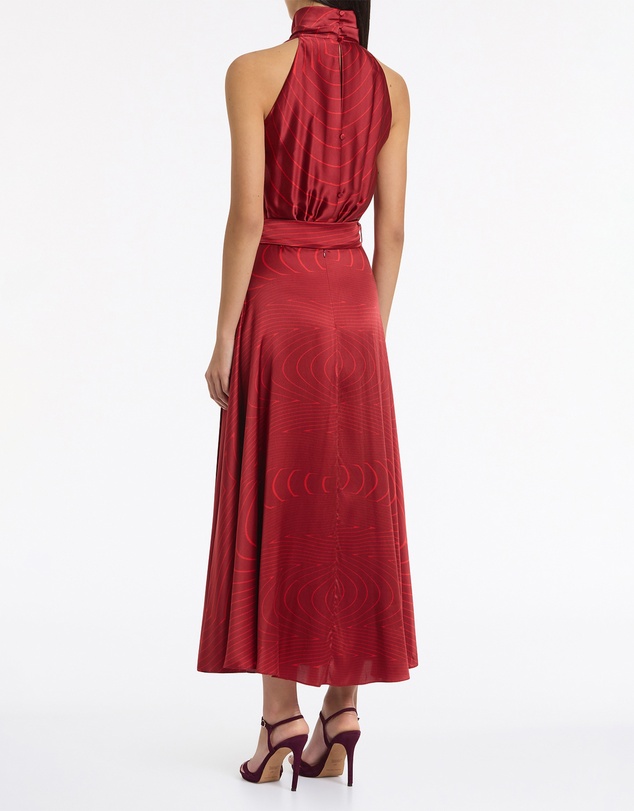 Carla Zampatti - Undercurrent Silk Viscose Stretch Halter Dress