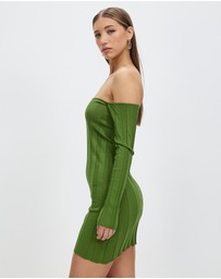 Third Form - Liaison Knit Off Shoulder Mini Dress