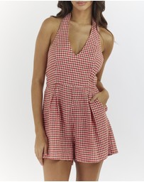 Amelius - Adele Gingham Halter Playsuit