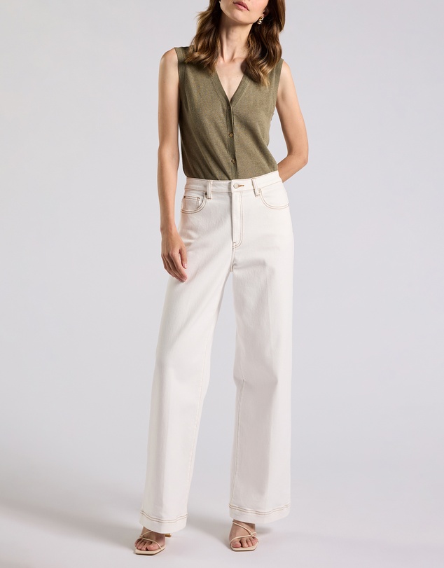 David Lawrence - Ciara Linen Knit Vest
