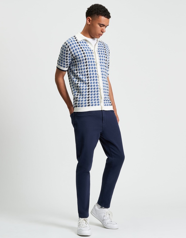 Ben Sherman - Houndstooth Button Through Polo