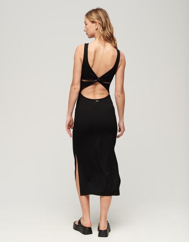 Superdry - Jersey Twist Back Midi Slim Fit Dress