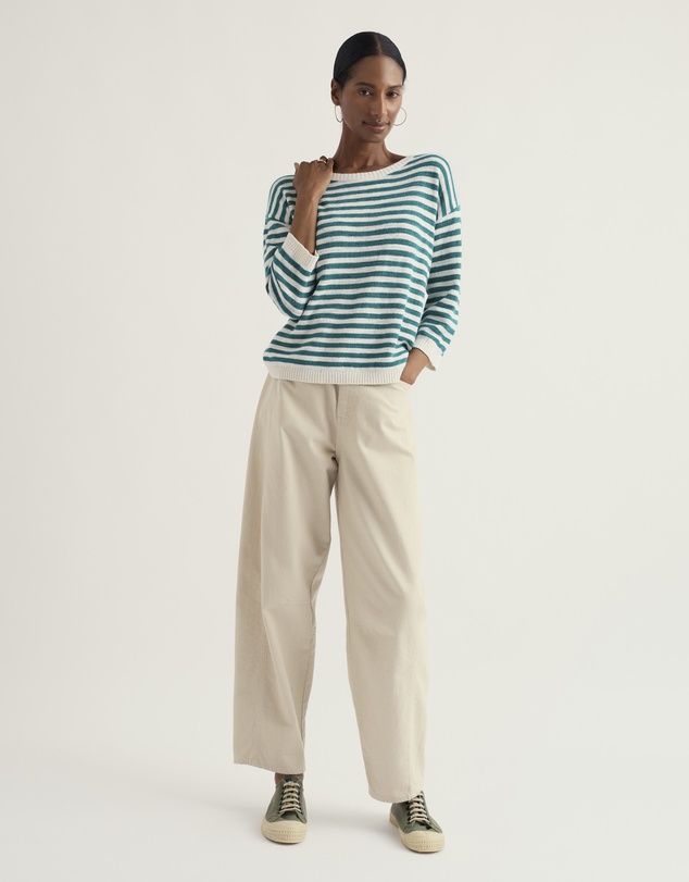 Seasalt - Seasalt Cornwall Blue Knavock Striped Jumper