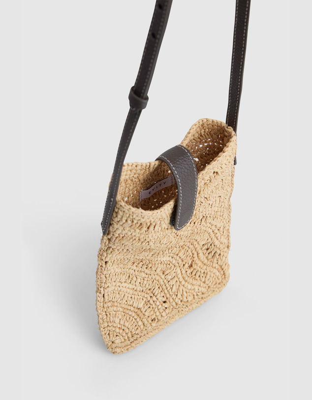 Evity - Camile Mini Raffia Crossbody Bag