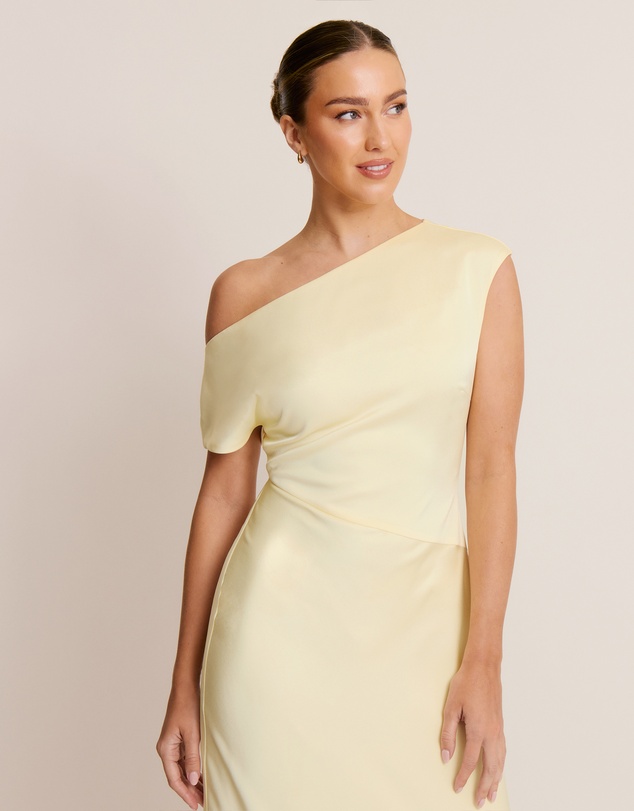 Six Stories - Asymmetric Satin Bridesmaid Dress