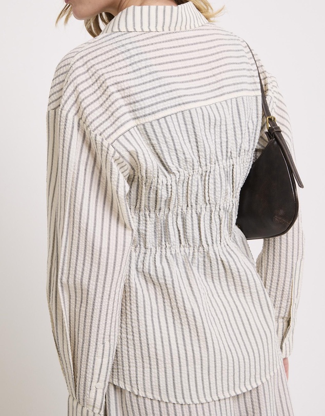 Subtitled - Morgan Stripe Oversized Long Sleeve Shirt