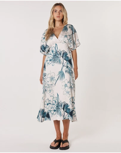 Fate + Becker - Solstice Palms Midi  Dress