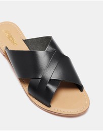Just Because - Vega Leather Flat Sandals