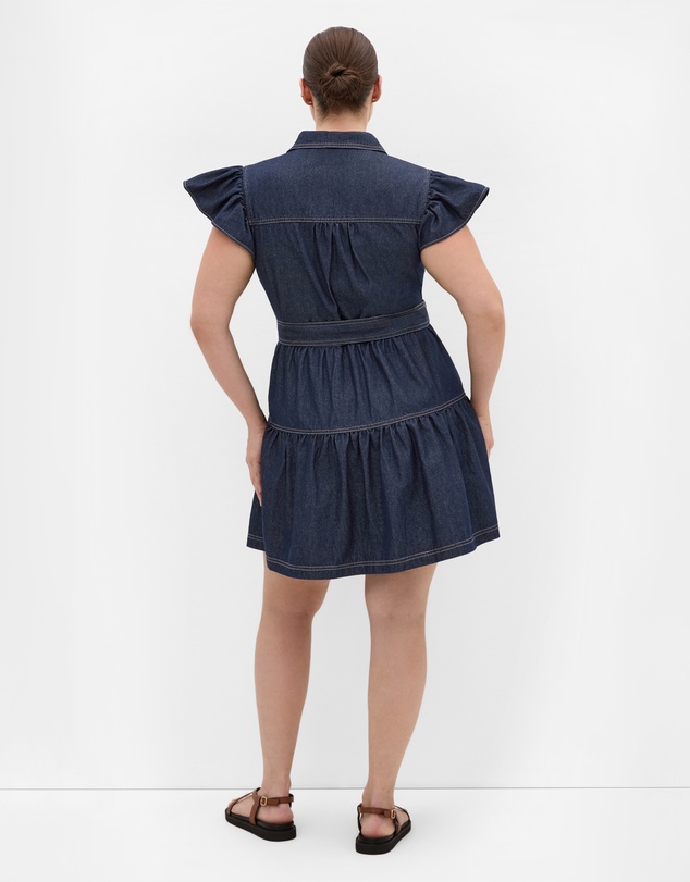 City Chic - Plus size Kelsie Denim Mini Dress - dark wash