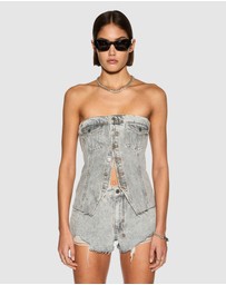 Ksubi - RETRO BUSTIER DIME KRYSTAL