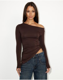 Dazie - Lily One Shoulder Asymmetrical Top
