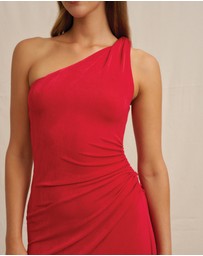 BY JOHNNY. - Carmine One Shoulder Dress