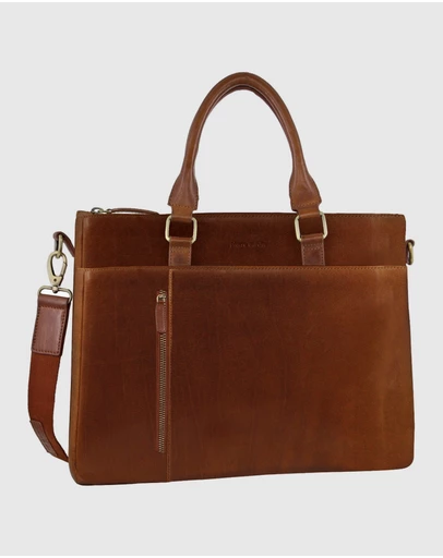 Pierre Cardin - Leather Laptop Briefcase