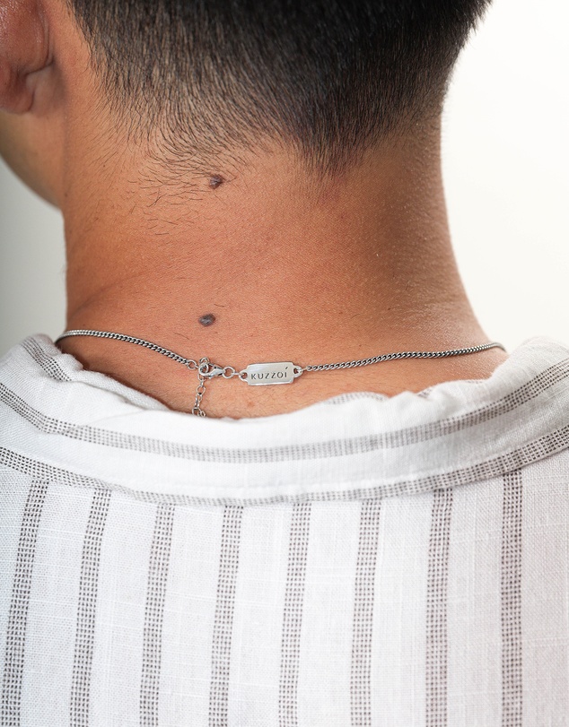 Kuzzoi - ICONIC EXCLUSIVE - Classic Curb Chain Necklace in Oxidised 925 Sterling Silver