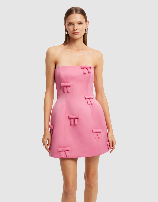 LEO LIN - Roselle Bow Mini Dress