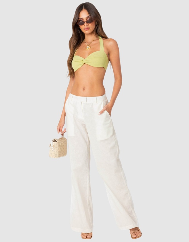 EDIKTED - Twisty Textured Bra Top