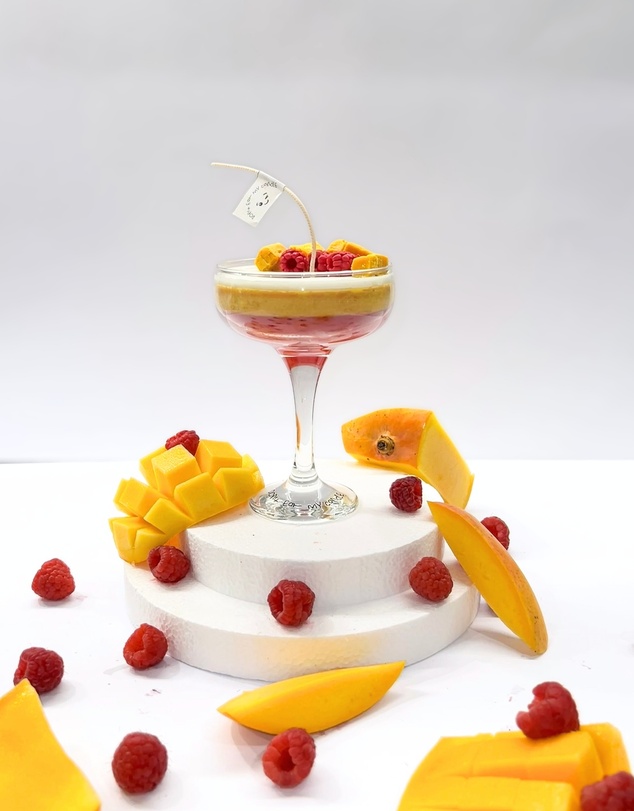 Don't Eat My Candle - Raspberry Mango Martini Cocktail Candle - Double Pour (220g)