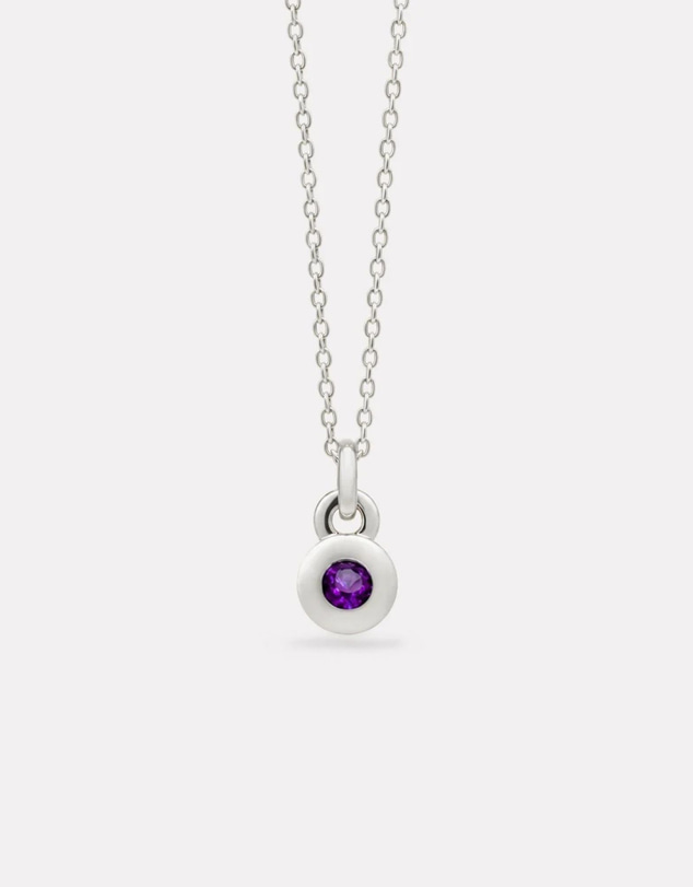 Najo - February Silver & Amethyst Birthstone Necklace