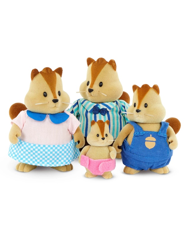 Lil Woodzeez - The Scamperscoot Chipmunk Family Mini Toy Animals