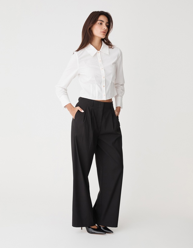 Forcast - Gabby Pleated Hem Shirt