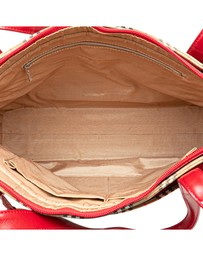 Pre-Loved by Azura Reborn - Pre-Loved burberry Checked Tote Bag with Leather Trim
