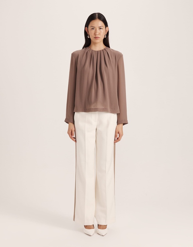 SABA - Willa Long Sleeve Tuck Detail Top
