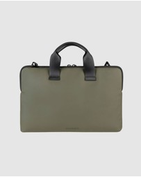 Tucano - Tucano Gommo Laptop Sleeve 15.6 and MacBook Pro 16 Military Green Water Repellent Slim with Pocket