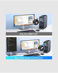 Ugreen - UGREEN DisplayPort to HDMI 4K Adapter 2 Pack Aluminium Housing Plug and Play Black
