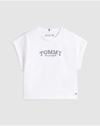 Tommy Hilfiger - Floral Logo Relaxed Crew Neck T-Shirt - Kids