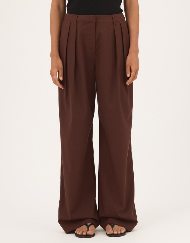 Atmos&Here - Pia Linen Blend Wide Leg Pants