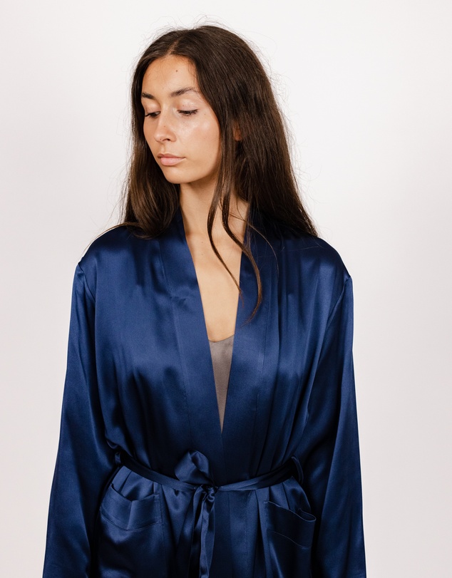 SILK MAGNOLIA - Silk Robe Dressing Gown