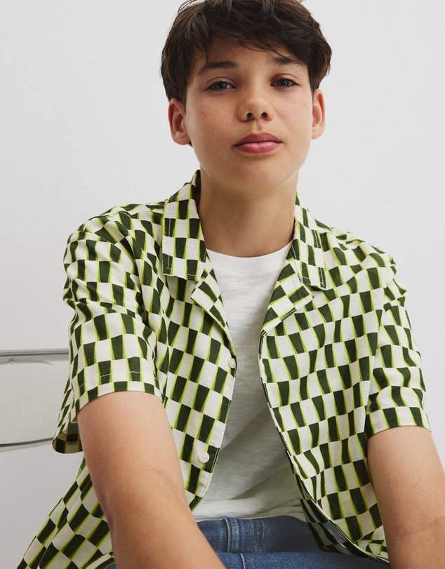 Country Road - Teen Short Sleeve Geometric Print Shirt