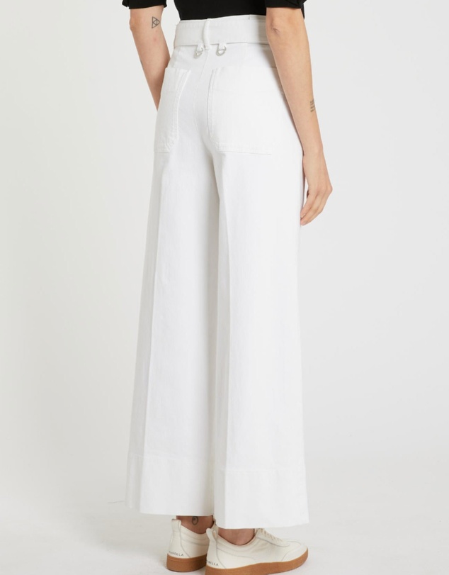 Marella - White Belted Trousers
