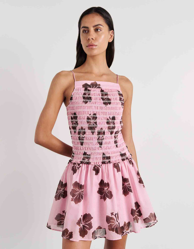 Jag - Bobbi Shirred Mini Dress